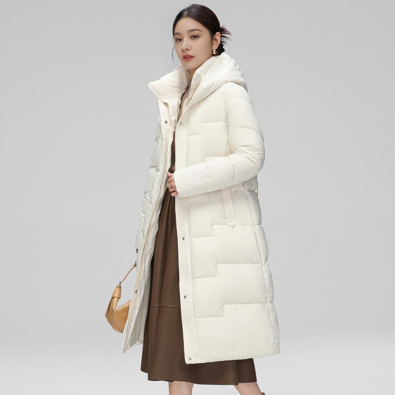 Зимняя мода повседневные ветрозащитные пуховики женские средней длины стили хлопковая — фото 7