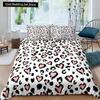Pink Leopard King Queen Duvet Cover Girly Glitter Bedding Set Cheetah Skin Pattern Quilt Cover 2/3pcs Polyester Comforter Cover