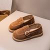 Girls Fashion Flat Shoes Trend Simple Children Retro Leather Shoes Wedding Party Kids Causal Princess Shoes Soft Bottom Non-slip