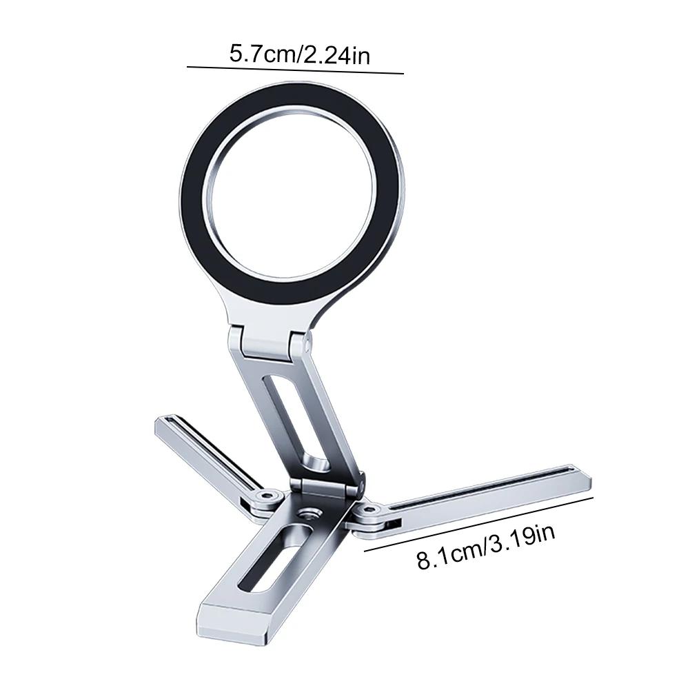 Magnetic Phone Tripod Multifunctional Smartphone Desk Stand Portable Desktop Phone Mount for Cell Phone Video Recording Travel
