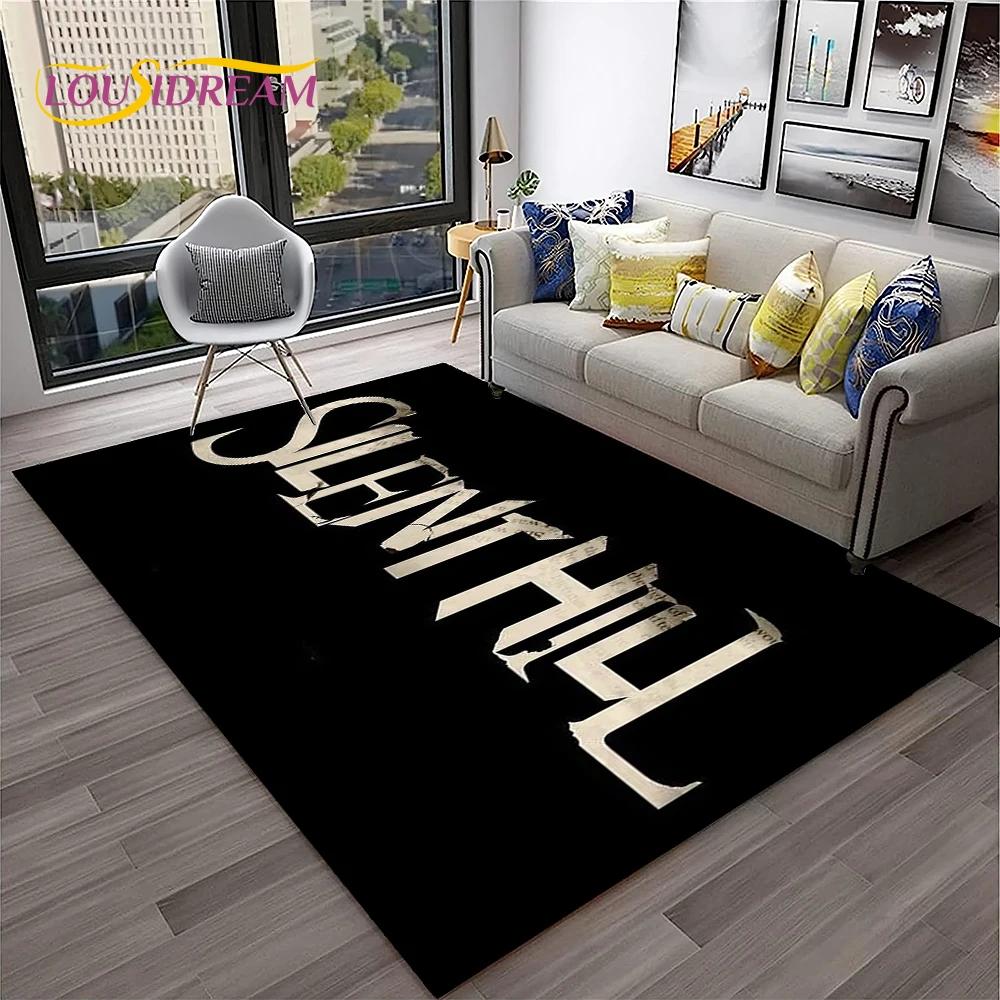 Tappeto Tappetino Decorativo per Casa Soggiorno Camera da Letto Divano Stanza dei Giochi Zerbino, Tappeto da Area Tappetino Antiscivolo, Gioco Film Horror 3D Silent Hill