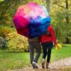 1pc Abstract Watercolor Automatic Folding Umbrella, Heavy Duty 8 Rib Iron Frame,  Suitable for Travel, Daily Use, Birthday, Decor Gift M0105108