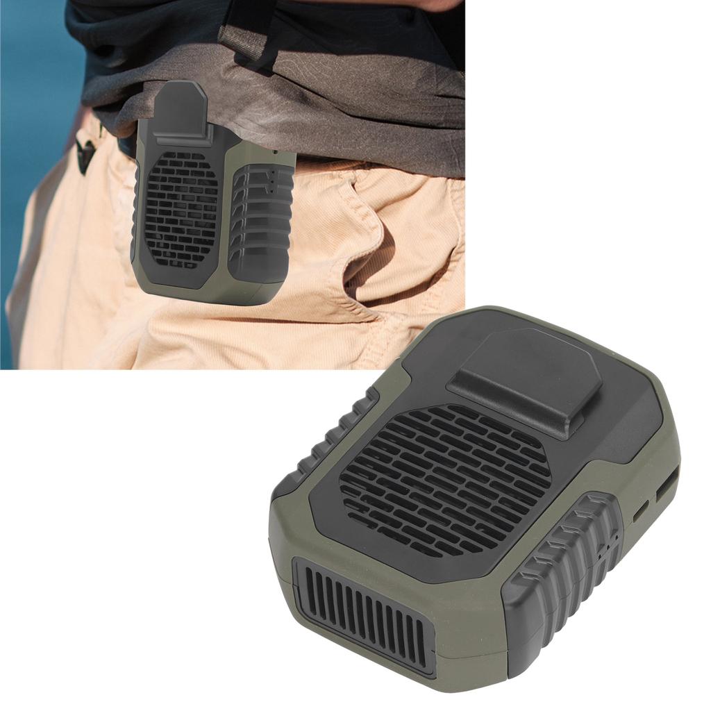 Waist Fan with Lanyard USB Charging 6000mah   5.0V 2.0A 3 Speed Wrable Body Clip Fan for Worker