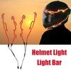 4 In 1 Helmet LED Cold Light Mod Kit Bike Helmet Lamp Bar Luminous Signal Sticker Night Riding Signal Helmet Light DIY Decor