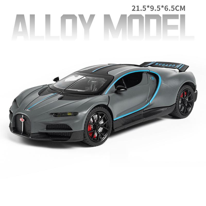 1:24 Scale Tourbillon Bolide Car Model Toy Sound Light Pull Back Doors Opened Sports Cars Spray Miniature Models Collection Gift