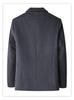 2025 Men's Business Casual Wool Coat for Middle-aged Men - Zipper Woolen Jacket for Autumn/Winter