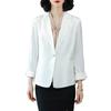 Professional temperament silk small blazer women's spring and summer mulberry silk casual loose large size suit