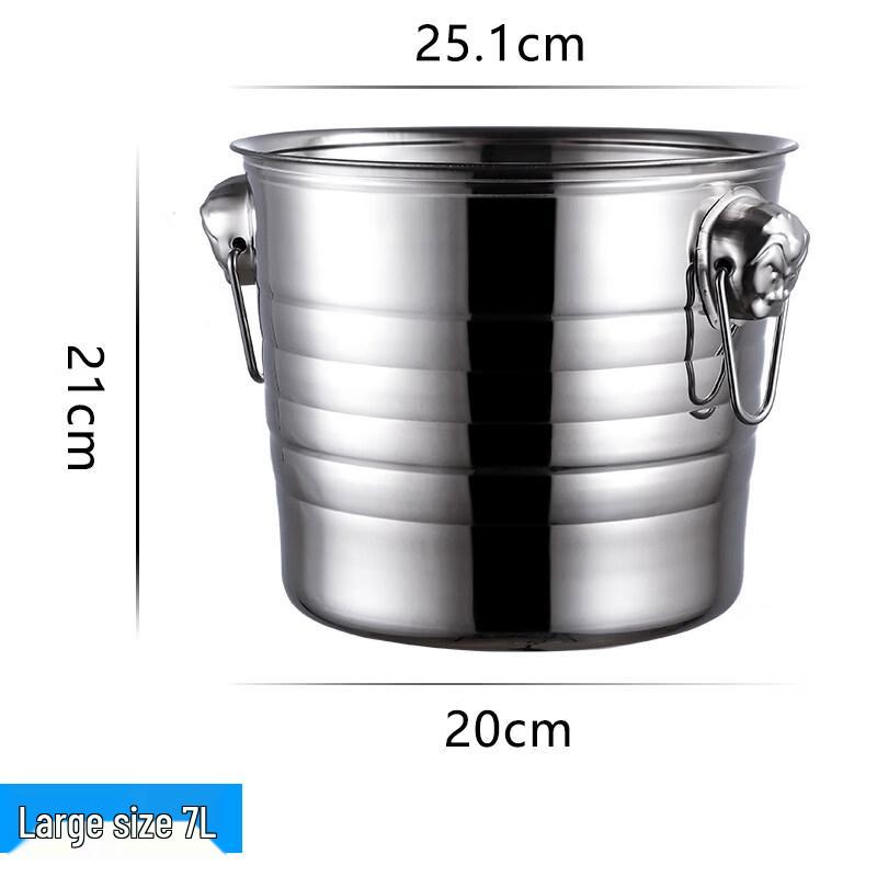 ZISIZ Stainless Steel Tiger Head Champagne Ice Bucket