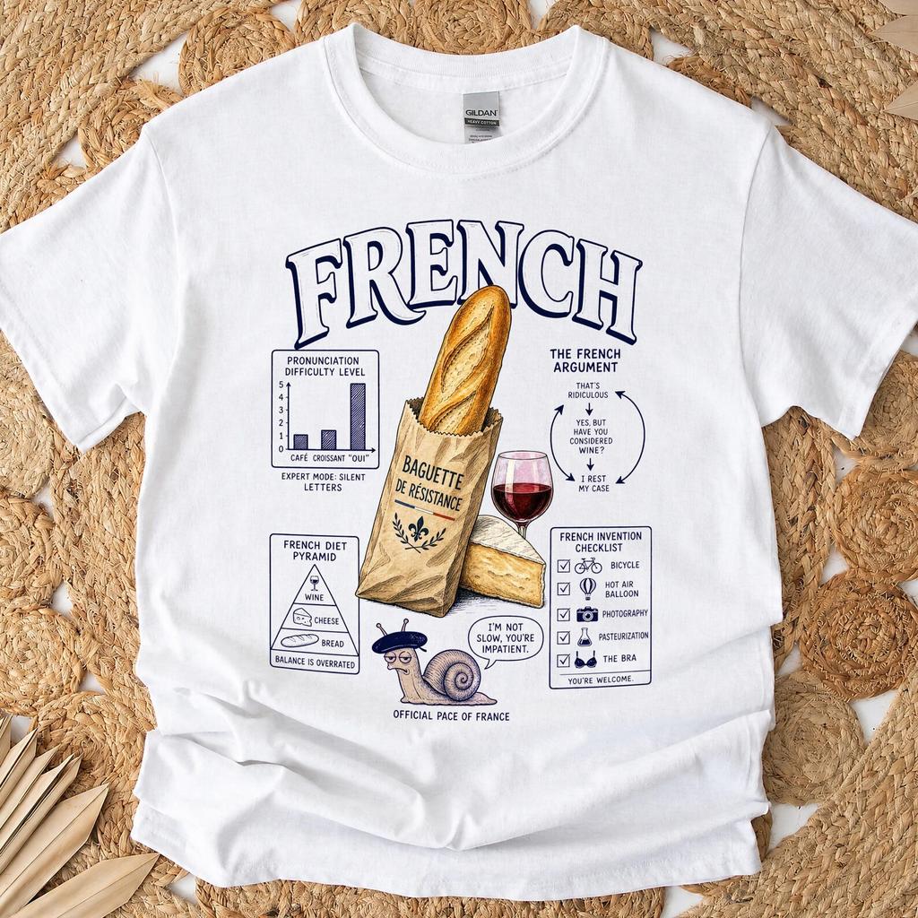 Funny French Shirt - Retro Cultural Identity Gift - Sarcastic French Clothing