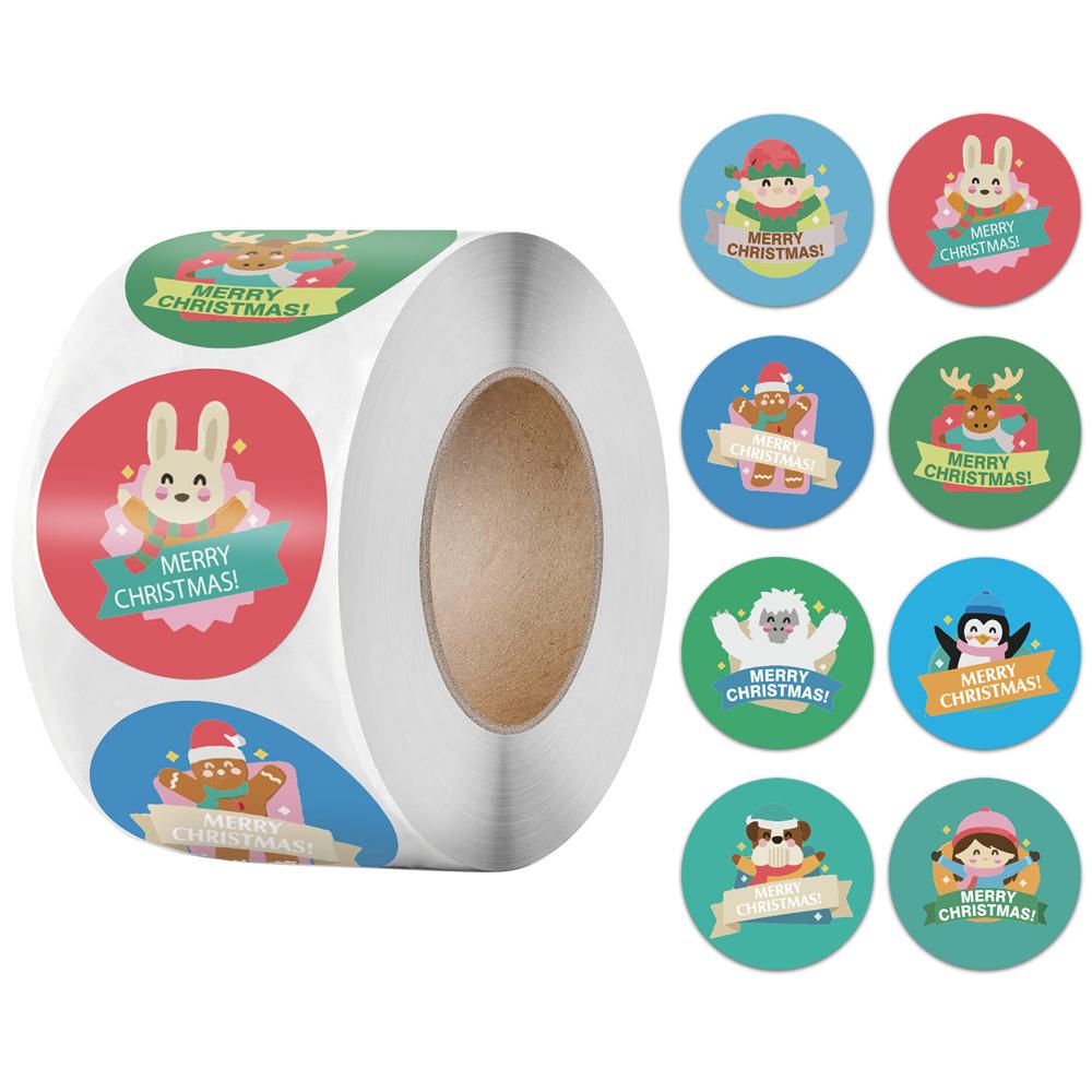 100-500Pcs Premium-Quality White Merry Premium-Quality Christmas Premium-Quality Label High-Standard Stickers Premium-Quality For High-Standard Card