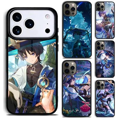 Genshin Impact Scaramouche Phone Case for iPhone 17 16 15 Pro Max Air 14 13 12 11 Plus Shockproof Cover