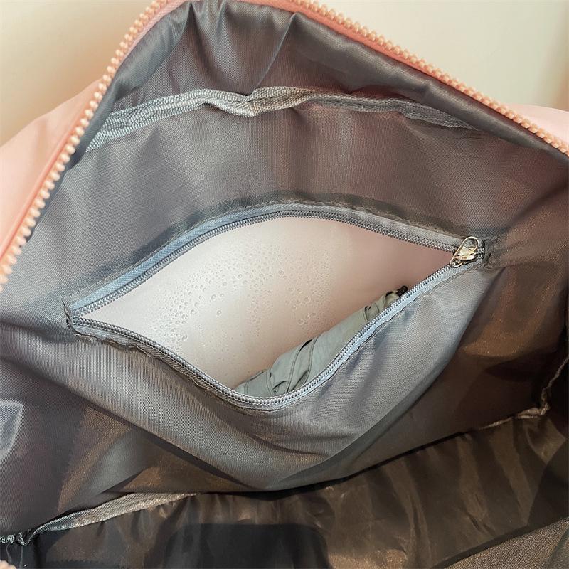 Women's Large Capacity Travel Bag, Wet/Dry Separation, Sports Fitness, Nylon, Water-Repellent