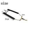 Saxophone Strap Adjustable Sax Black Leather Foldable Double Shoulder Strap Belt for Alto/Tenor/Soprano Saxophone Accessories