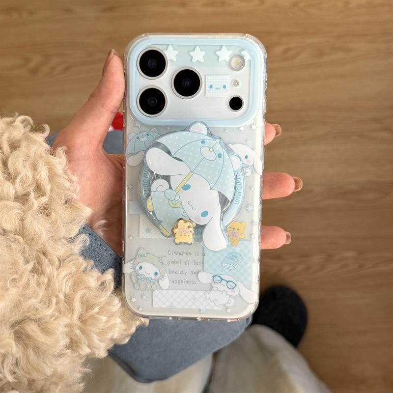 Cinnamoroll Polka Dot Raincoat Magnetic Phone Case for iPhone 17/16 Pro Max/15/14