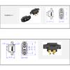 1/2/5PCS Amass XT60EW-M Black Mountable XT60E Male Plug Connector for RC Drone Aircraft FPV Racing Drone