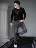 European Style 2025 Autumn New Solid Color Crew Neck Sweatshirt Men's Trendy Casual Top Fashion Long-Sleeve Base Shirt for Men