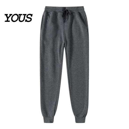 Heren Fleece gevoerde Joggingbroek Joggers, Verdikte Trainingsbroek met Geribbelde Enkelmanchetten, Veelzijdige Dagelijkse Warme Broek Winter Atletische Broek voor Buiten