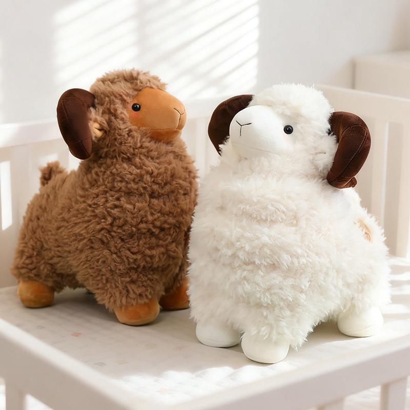 Kawaii Baumwollschaf Plüschtiere Weiche Alpakapuppen Stoffschaf Plüschtier Baby Spielzeug Geschenk Für Kind Heimdeko 23-45cm