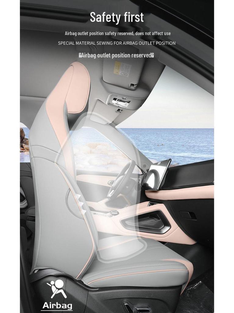 BYD Yuan UP Seat Cushion: All-Season, Durable, Thick, Perforated Car-Specific Seat Cover.