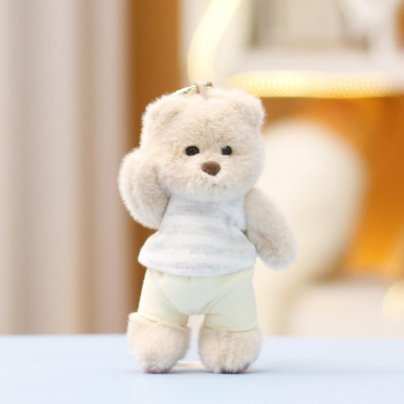 Plush Bear Toy Cute Cartoon Animal Keychain With Soft Pp Cotton For Girls Gift And Bag Decoration