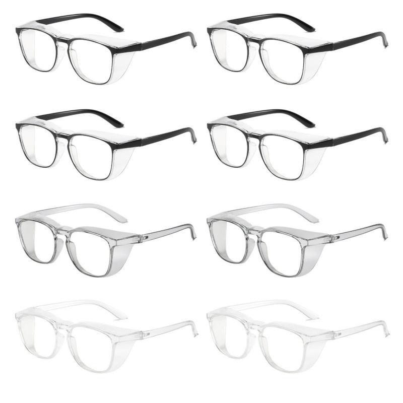 8PCS Dust-proof Anti-saliva Eye Protection Glasses Safety Glasses Anti-fog Anti Pollen Blue Light Blocking Glasses