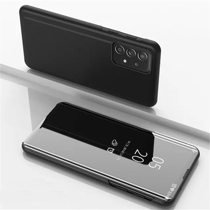 

Чохол-книжка Mirror Flip Book Case для Samsung Galaxy S23 Ultra S22 S21 Plus FE A54 A34 A24 A14 A04S A23 A33 A53 A73 M13 M33 M53 5G 4G протиударний шкіряний чохол For Samsung S23 Plus чорний