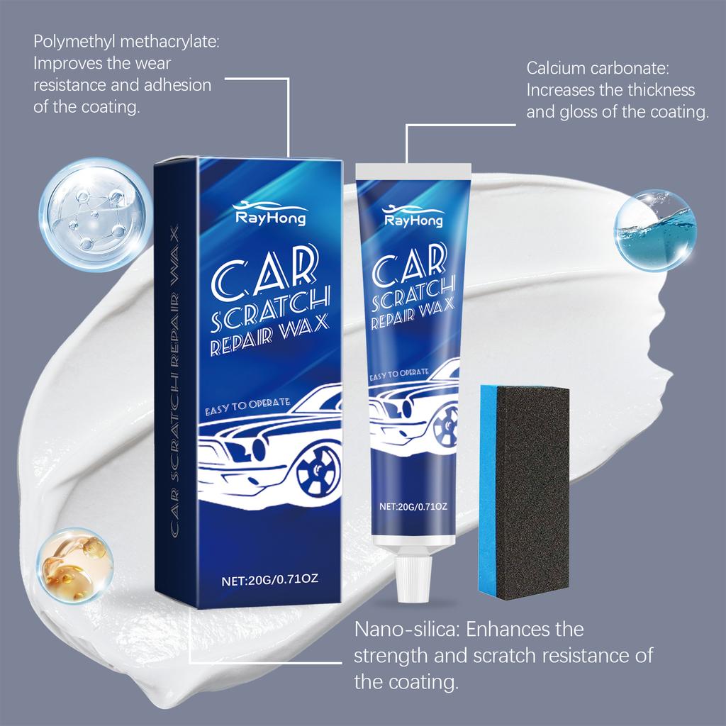 Car Scratch Remover Wax Scratch Car Polish Repair Car Wax Multi-Purpose Paint Scratch Remover Cleaning With Sponge
