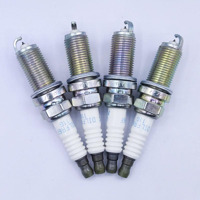 

4-6 шт. DILFR6F11G 12290-RBJ-003 двойная иридиевая свеча зажигания для Honda Insight Jazz Fit 1,3 2010 2011 Hybrid Civic IX 1,5 DILFR6F-11G 4pcs