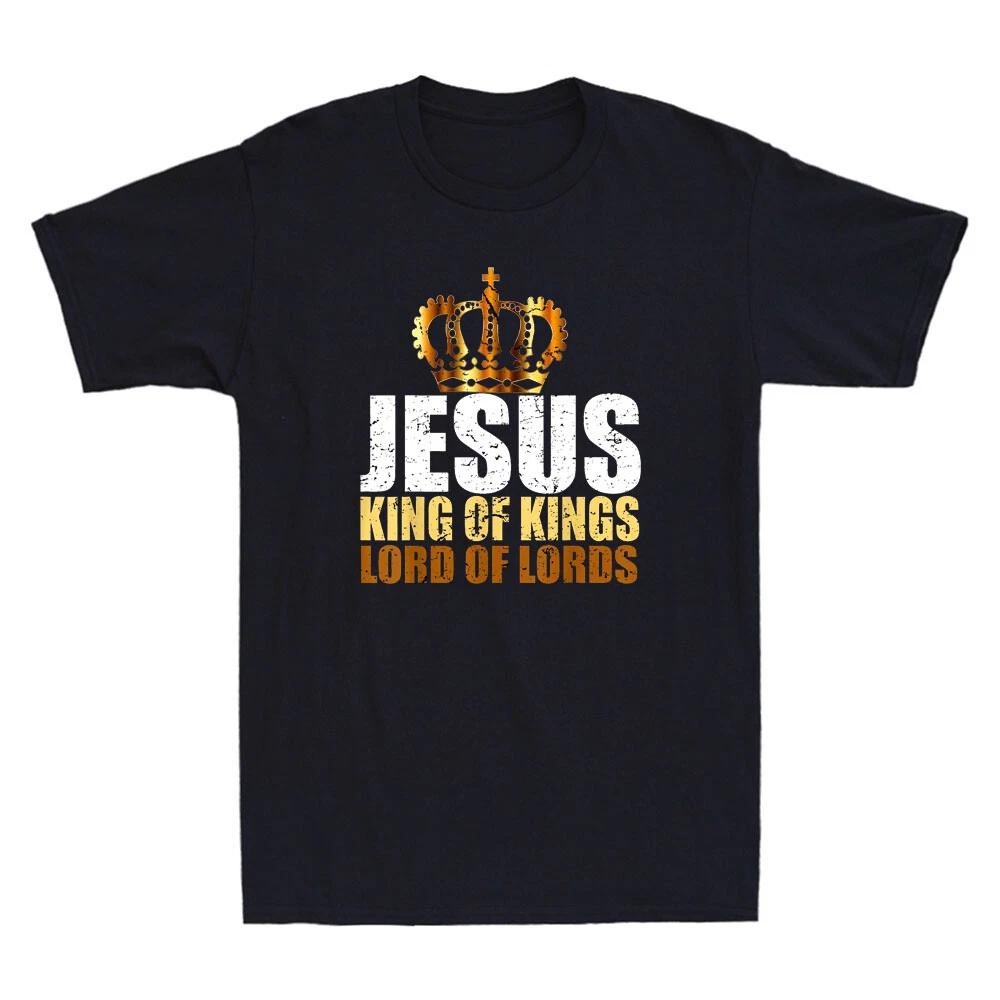 Christerest Jesus King of Kings Lord of Lords Christian Vintage Men s -Shirt Tee M