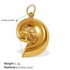 Ocean Element Conch Shell Pendant Accessories Stainless Steel Gold-Plated Beach Wind Accessories