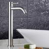 Silver/Black Heighten Washbasin Faucet Stainless Steel Sink Water Tap Single Cold Faucet  Hotel