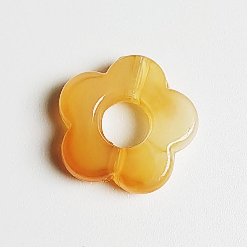 High Gloss Two-Color Acrylic Cloud Flower Beads for DIY Jewelry