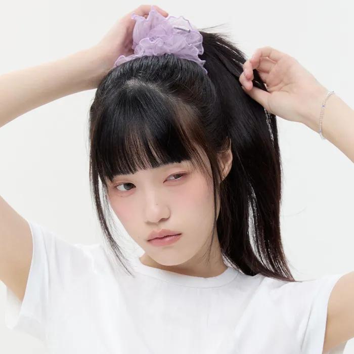 Pleated Scrunchie [Purple]