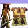 Enchanting Raya And The Last Dragon Girls Printed Short Sleeve Cosplay Fancy Dress Costume