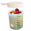 Salad Cup 501-600ml Food-Grade PP Leak-Proof Portable Salad Box with Lid Enhanced Drainage System Double Drain Cup