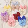 2pcs/set 4.5" Cheer Bows Hair Clip for Kids Lovely Grosgrain Ribbon Hairgripes Girls Delicate Bowknot Hair Pins Headwear Set