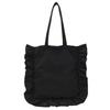 French Cloud Lace Shoulder Bag with Lace Edges Pleated Harajuku Style Satin Bow Handbag New Women's Large Capacity Tutoring Bag