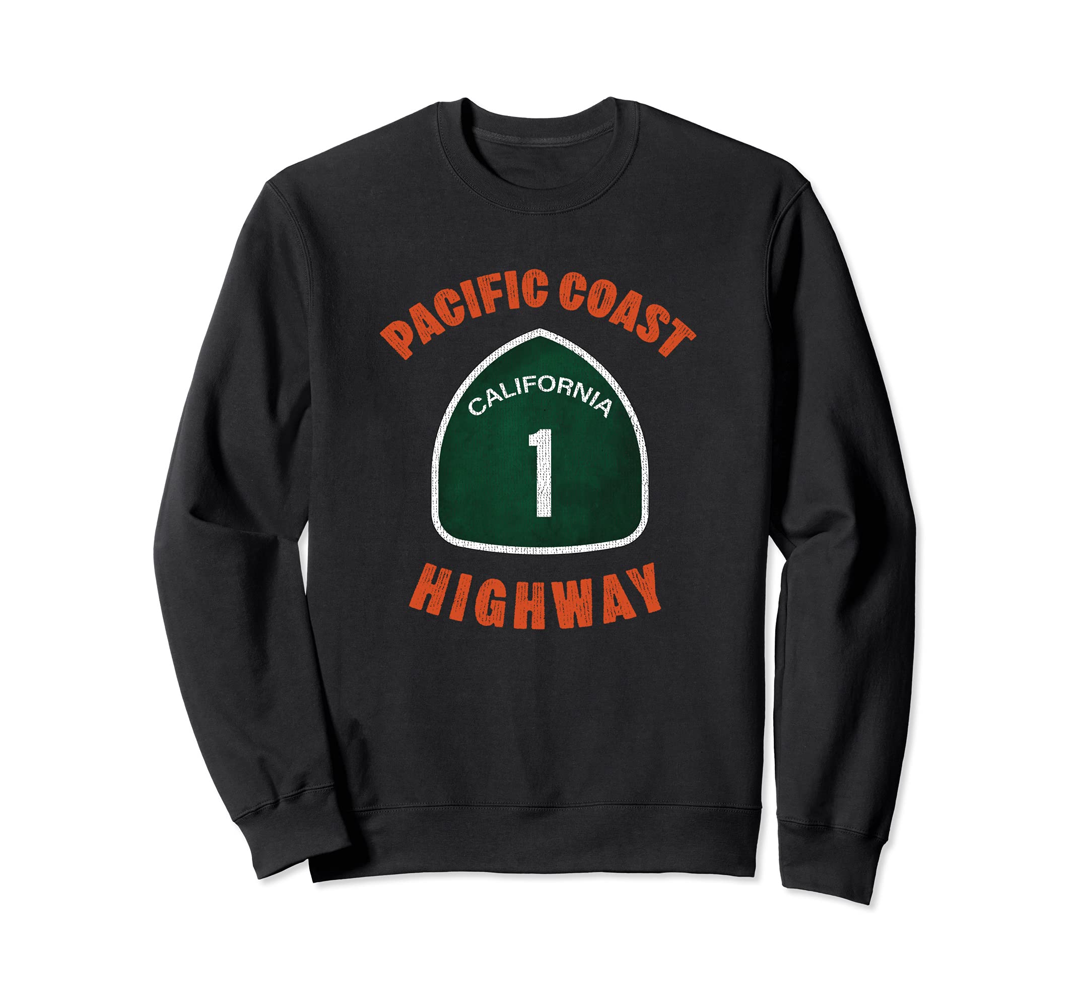 California Pacific Coast Highway Route 1 Gift California Souvenir Sweatshirt - - чёрный