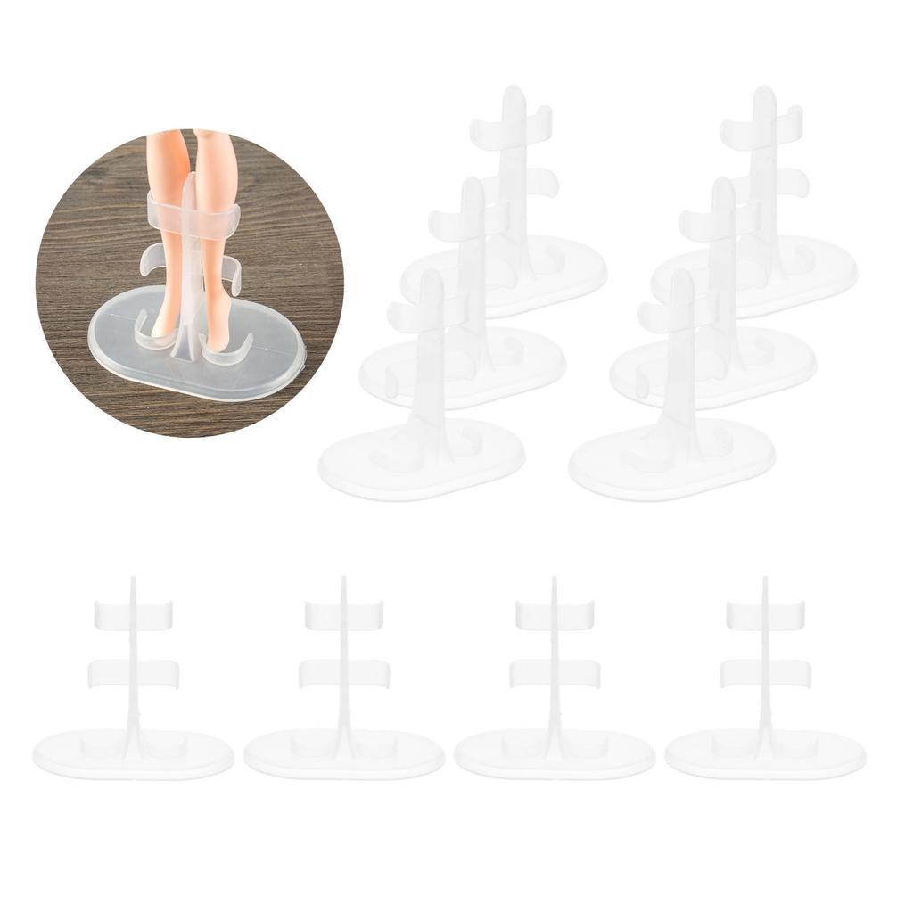 10pcs Plastic Transparent 12" Doll Stand Display Action Figure Show Leg Holder for 30cm Dolls,