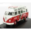 Oxford 1/76 Scale Volkswagen Bus Miniature Car, OXFORD 1962 Bus T1 Diecast Car, Derivan Surfboard Included, Coca-Cola