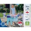 Étendoir a linge Leifheit Pegasus 200 Solid Comfort 81516, séchoir a linge avec 20m d'étendage, tancarville 8 accessoires, blanc