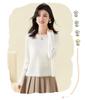 100% Cashmere Round Neck Knitted Sweater for Women