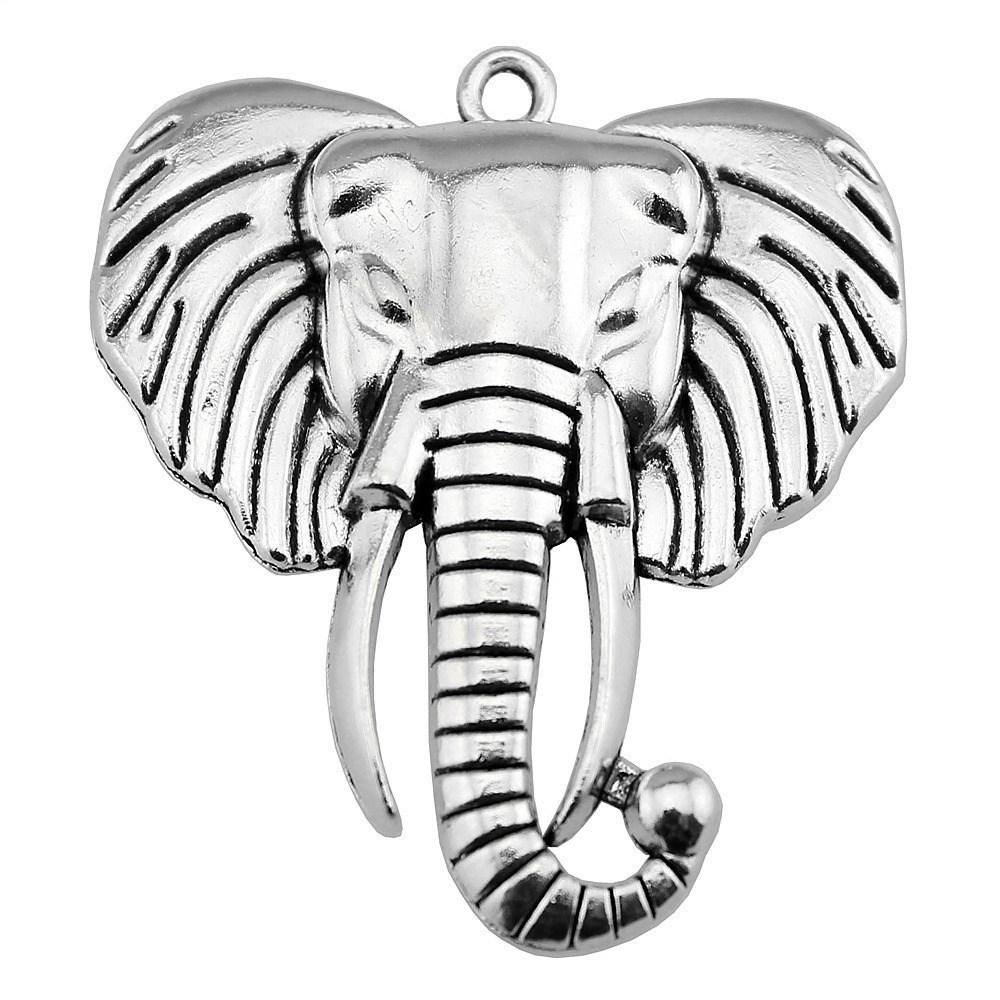 Retro Elephant Charms Alloy Animal Pendants For Jewelry Making Handmade Supplies