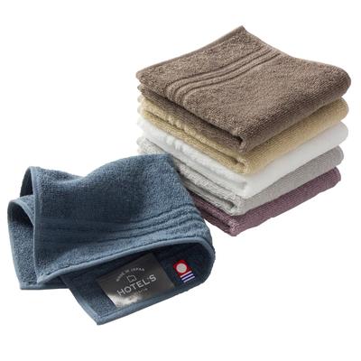 Imabari Towel Handkerchief Towel Handkerchief Set of 6 Assorted 6 Colors 01 25 X 25 Cm Cotton Highly Absorbent Durable Plain Made In Japan HOTEL'S