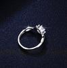 D Color 1ct Moissanite Diamond Ring Women's Silver Ring Love Intertwined Ins Diamond Ring Wedding Ring Proposal Diamond Ring Gift for Girlfriend
