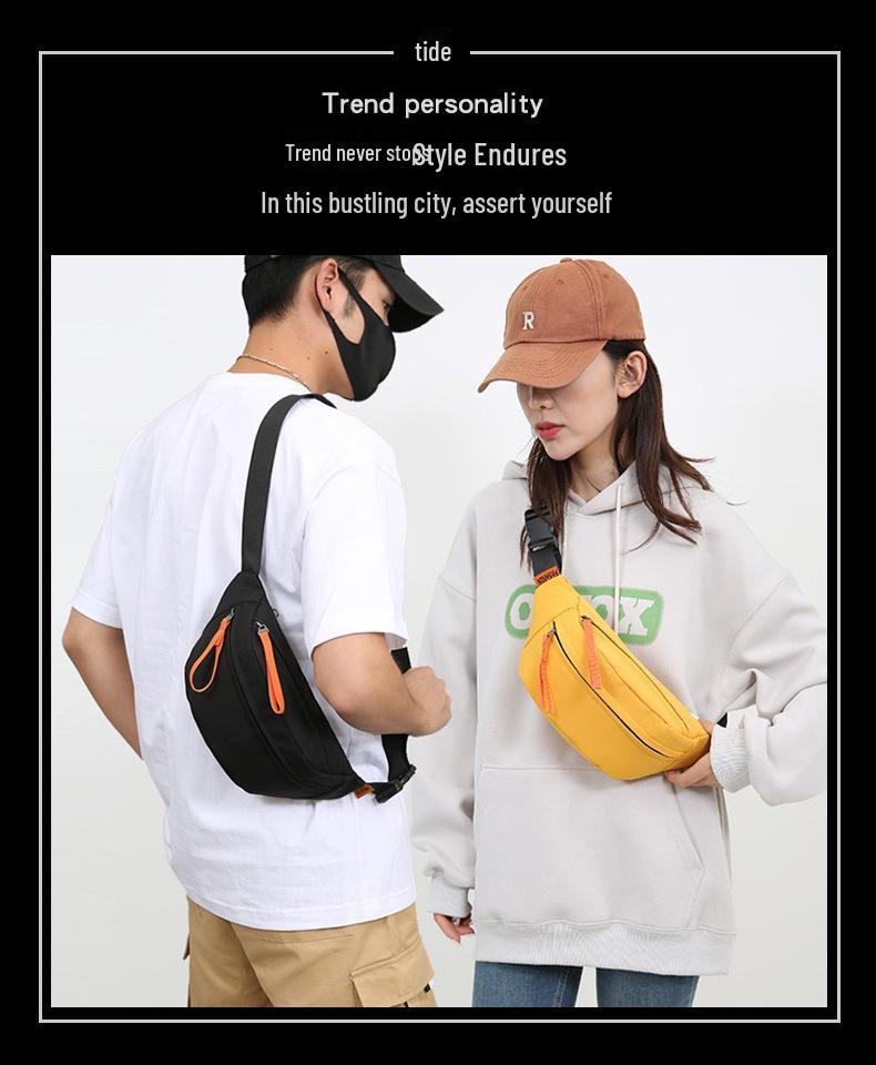 Men's Wear-Resistant Crossbody Bag: Trendy, Simple, Sports-Style Mobile Waist & Chest Bag