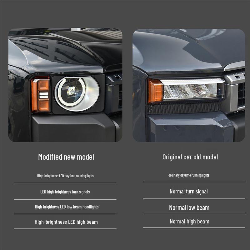 LED Daytime Running Lights & Turn Signals for 2024-2026 Toyota Prado LC250 Headlight Assembly