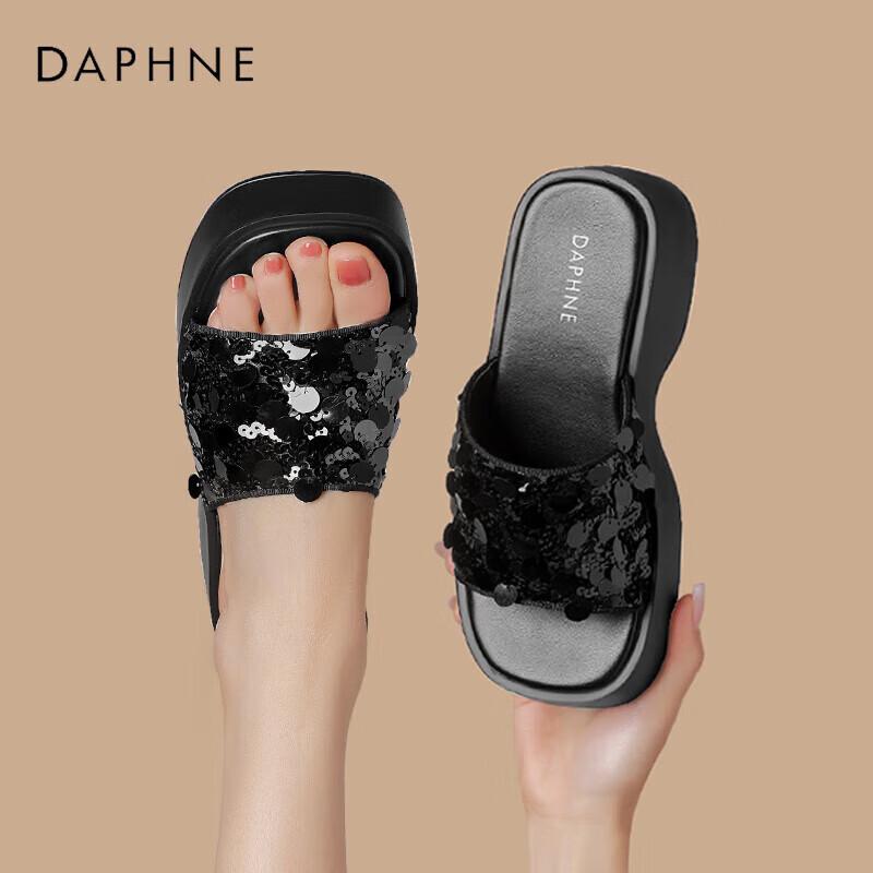 Daphne Women s Sequin Platform Slides 38