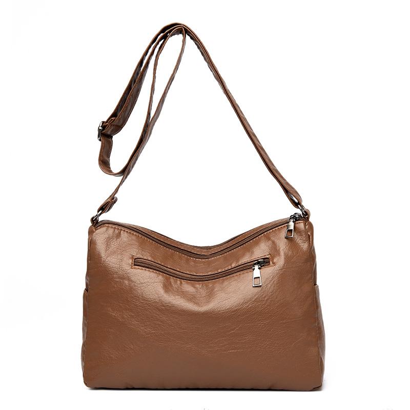 Мягкая кожаная сумка кроссбоди Женская сумка через плечо Маленькая квадратная сумка — фото 10