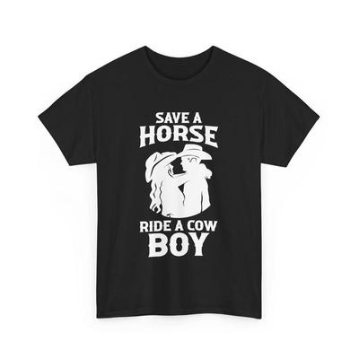 Western Rodeo Funny Horse Riding Save A Ride Cowboy T Shirt